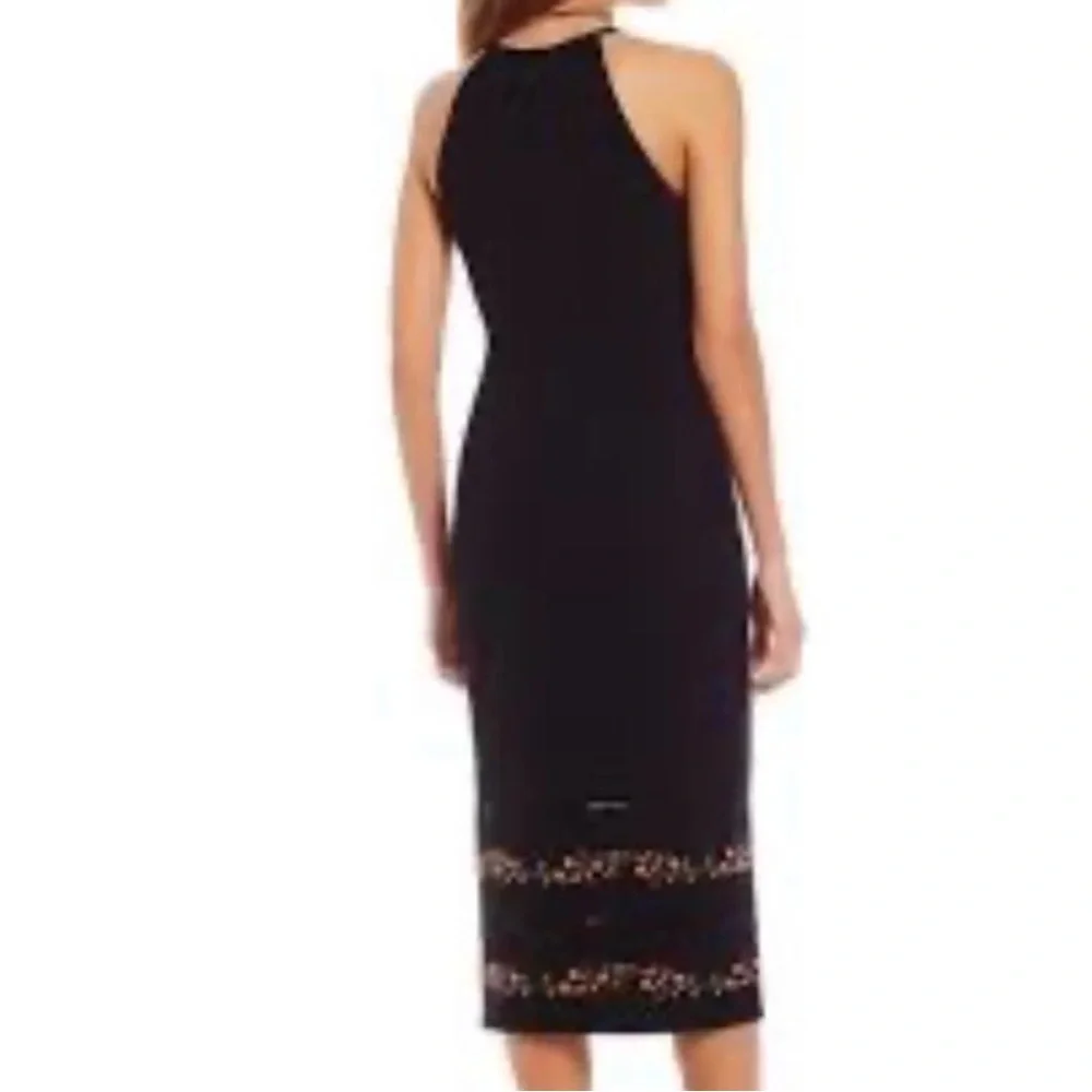 Gianni Bini Floral Embroidered Halter Midi Dress - Picture 2 of 7
